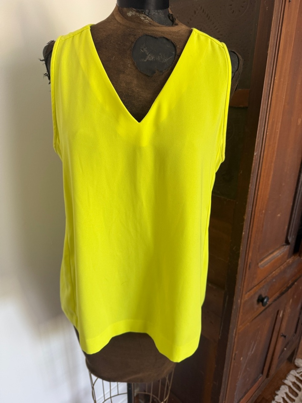 J. Crew Sleeveless V-Neck Camisole in Bright Yellow